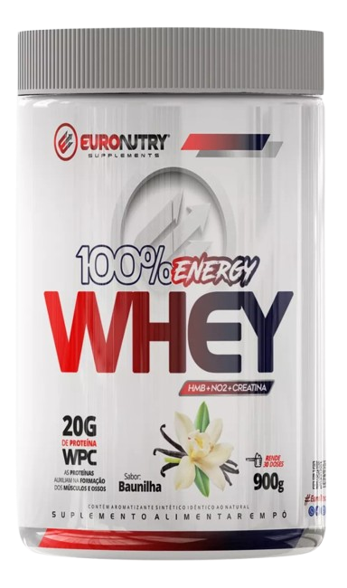 100% whey energy - Euronutry Sabor Baunilha