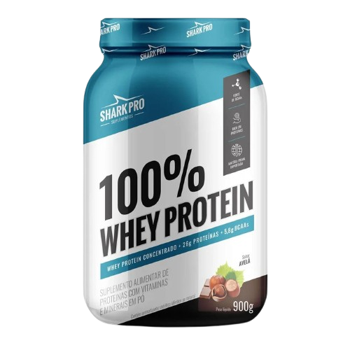 100% Whey Protein Concentrado 900g - Shark Pro Sabor Avelã