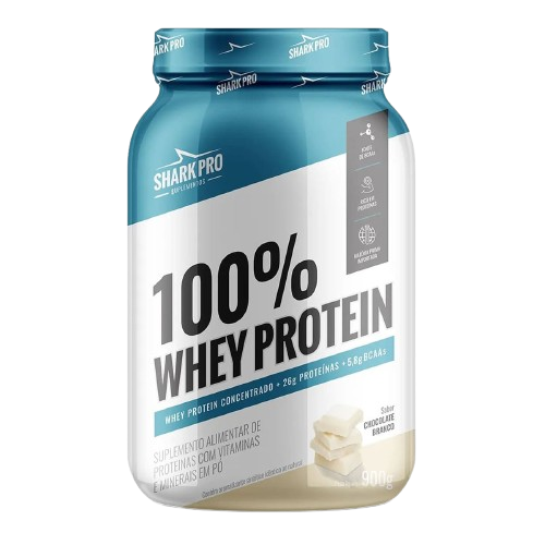 Whey 100% Whey Protein Concentrado - Shark Pro Sabor Chocolate branco