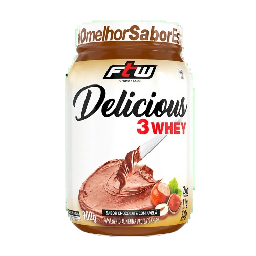 FTW DELICIOUS 3 WHEY (900G) - SABOR CREME DE AVELÂ