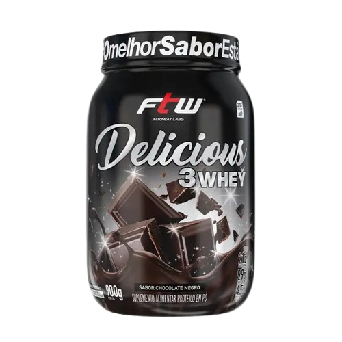 Delicious 3 Whey 900g Chocolate Negro - FTW