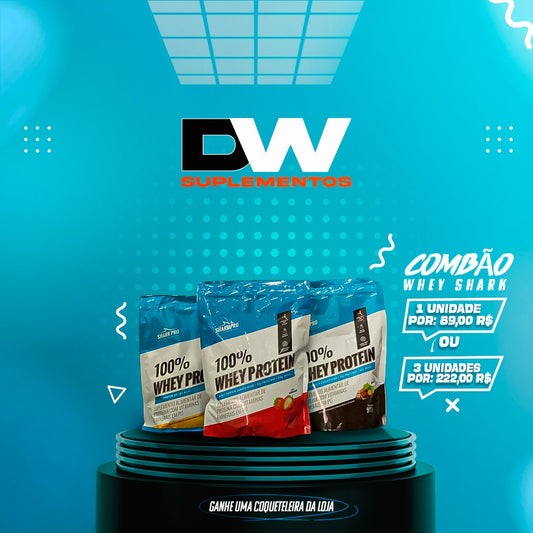COMBÃO WHEY SHARK