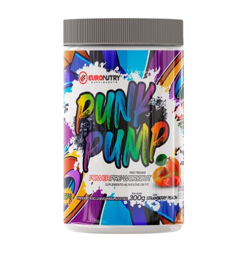 Pré treino Punk Pump 300g Strawberry Peach - Euronutry