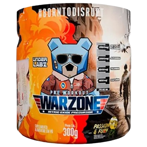 Pré-Treino Warzone 300g Under Labz - sabor Passion e Fury