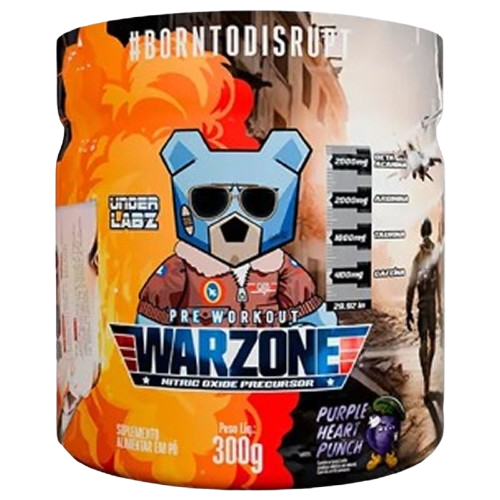 Pré-treino Warzone Pote 300g Under Labz Sabor Purple Heart Punch