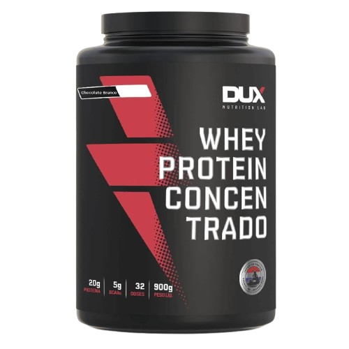 WHEY PROTEIN CONCENTRADO 900G CHOCOLATE BRANCO - DUX NUTRITION